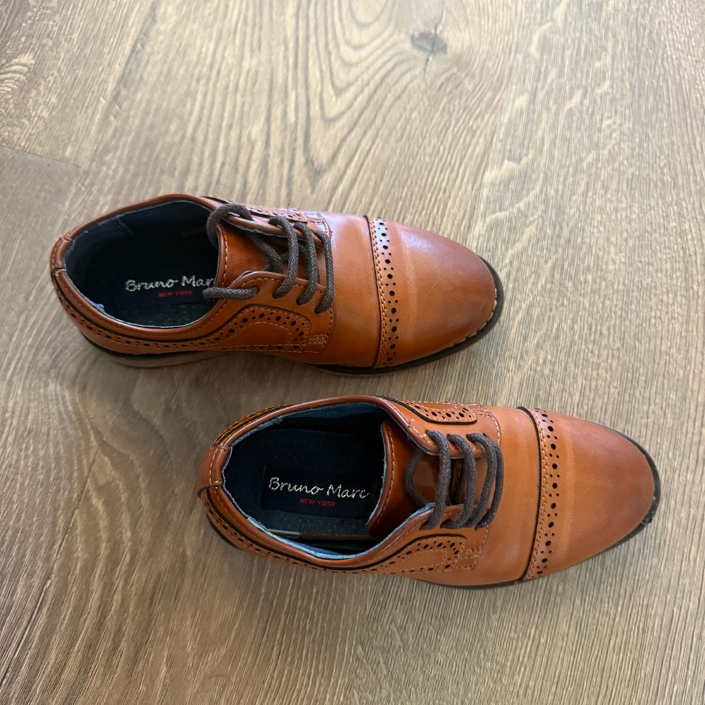 Bruno Marc Kids Brown Dress Shoes